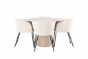 Venture Home Olivia Matgruppe 110 cm Rund med 4 Berit Stoler Whitewash