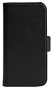 Essentials Samsung Galaxy S21 Kunstskinn Flip Deksel 2-i-1 med Kortholder - Svart