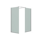 Dansani Match walk in dusjløsning, modell D+D, 87 cm, frostet glass, satin profil