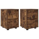  Nattbord 2 pcs Røkt eik 30,5 x 30 x 43 cm Konstruert tre