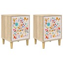 vidaXL Nattbordskap MAINZ 2 stk. Sonoma eik 36 x 33 x 50 cm