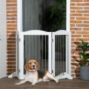 Northio Sammenleggbar Hundeport 3 Paneler Hvit