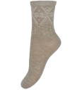 Minymo 2-pakning Sokker i Ull Vintermønster Beige 27/30