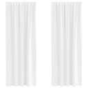  Gardiner med gardiner 2 pcs Klar hvit Polyester