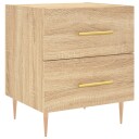 vidaXL Nattbord sonoma eik 40x35x47,5 cm konstruert tre
