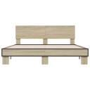  Sengeramme sonoma eik 150x200 cm konstruert tre og metall 8721102614842