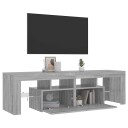 vidaXL TV-benk med LED grå sonoma 140x36,5x40 cm