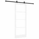 vidaXL Skyvedør med hardware-sett 'ORKDAL'Hvit Solid Tre & Glass