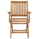vidaXL Sammenleggbare hagestoler 4 stk heltre teak