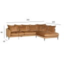 Hjørnesofa HOME4YOU Lartes brun Høyre hjørne   Brun