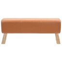 vidaXL benk 110 x 30 x 45 cm Ekte Lær Brun