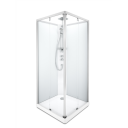 Contura Showerama Comfort Square Dusjkabinett 900x900 mm Børstet aluminium, Baderom