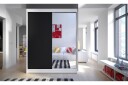 Camino Garderobe 150x58x200 cm LED-belysning - Hvit/Brun