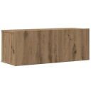  TV-skapsett 4 deler veggmontert artisan eik konstruert tre 8721158760500