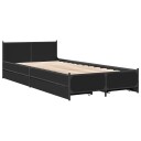  Sengeramme med skuffer svart 90x200 cm konstruert tre 8721102611575