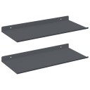 vidaXL Flytende hylle 2 pcs Antrasitt 40 x 18 x 2,5 cm Stål