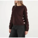 Kaos Dame Strikkevarer Brun M,