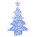  Juletre med 100 LED Blå 120 cm Akryl