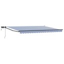 vidaXL Manuell utvidbar markise med LED lamper 4 × 3 m