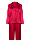 Hunkemöller Pj Ls Satin Minimal   Red   M