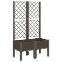 Plantekasse med espalier brun 80x40x142 cm PP