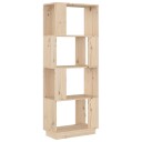 vidaXL Bokhylle/romdeler 51x25x132 cm heltre furu