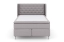 Select No 6 Komplett Sengepakke 140x200 Fast/Medium Watergel - Lysegrå/Sølvben
