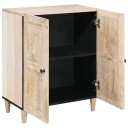 vidaXL Serviesskap Hvit 60 x 33 x 75 cm heltre mango