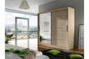 Prag Garderobe 180 cm Skyvedører Speil   Eik