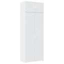  Oppbevaringsskap hvit 80x42,5x225 cm konstruert tre