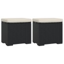vidaXL Hagefotstøtte med pute 2 pcs 40 x 30 x 40 cm 110 kg per sete