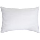Borg Living Putetrekk - 70x100 cm - 100% Bomullssateng - Stripet Hvit