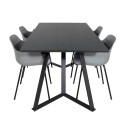 Venture Home Spisegruppe Venture Home Madde med 4 Colombine Stoler GR20248