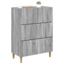 vidaXL Skuffeskap Grå sonoma 66 x 34,5 x 90 cm Konstruert tre