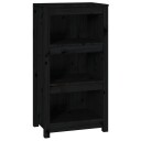 vidaXL Bokhylle svart 50x35x97 cm heltre furu