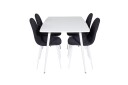 Venture Home Polar Spisegruppe 120 cm Rektangulær med 4 Polar Stoler Sort