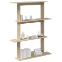 vidaXL Vegghylle Sonoma eik 100 x 20 x 126 cm Konstruert tre