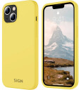 SiGN Liquid Silikon deksel for iPhone 15 Gul