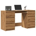  Skrivebord artisan eik 140x50x77 cm konstruert tre