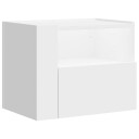  Veggmontert nattbord hvit 45x30x35 cm 848311