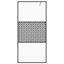 vidaXL Dusjvegg med klart ESG-glass 115x195 cm SVART