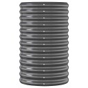 vidaXL Plantekasse pulverlakkert stål 152x40x68 cm antrasitt