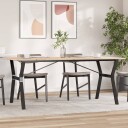  Spisebord Y-ramme 180x90x75 cm heltre furu og støpejern 3282722