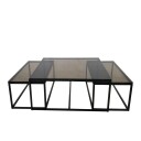 Homefactory Oceanside kvadratisk settebord 3 bord 176032