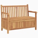vidaXL Hagemøbel for Oppbevaring Brun 114 x 60 x 90 cm Heltre teak