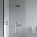 Semplice SBR801 S02 Dusjsett Ø28cm Vegg PVD Børstet Kobber