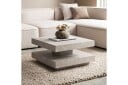 Sofabord Wohnling kvadrat 60 cm, steinoptikk stil, moderne utseende Beige - Beige