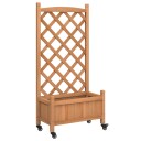  Plantekasse med espalier og hjul brun heltre gran