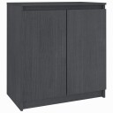 vidaXL Sideskap grå 60x36x65 cm heltre furu