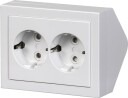 ABB Impressivo Hjørneboks 2-veis, jordet, utenpåliggende Hvit